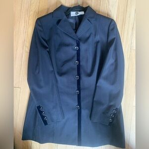 AKRIS PUNTO wool velvet detailing blazer